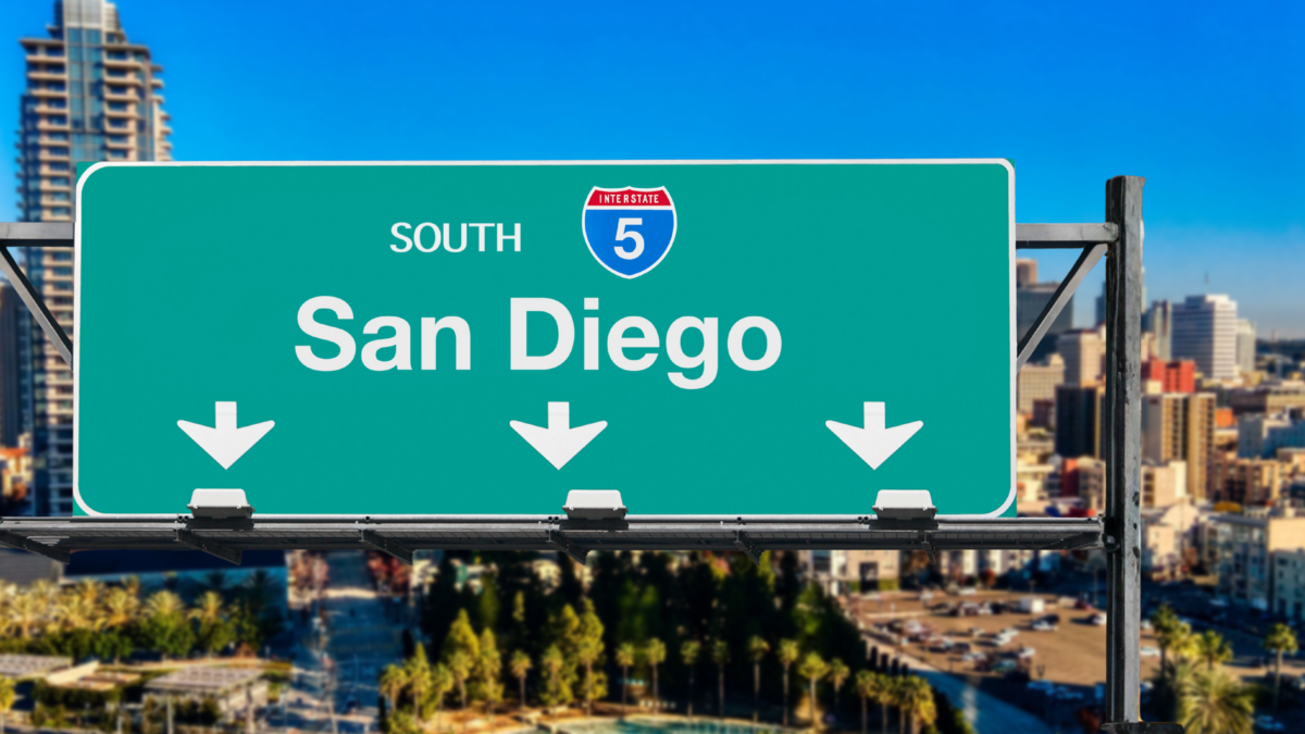 5 South San Diego with Downtown View